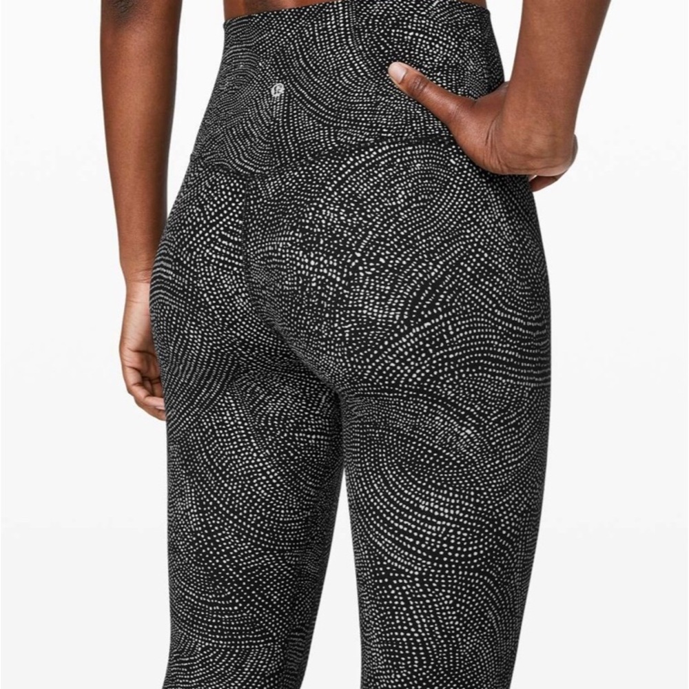 lululemon athletica Black & White Swirl Dot-Print High-Rise Leggings